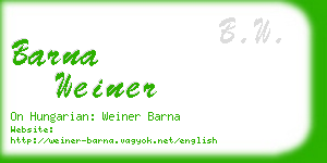 barna weiner business card